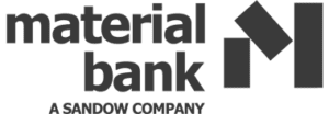 Logo for Material Bank a Sandow Company