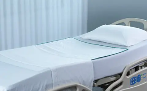 Image of a hospital bed with the DermaTherapy® Patient Positioning System