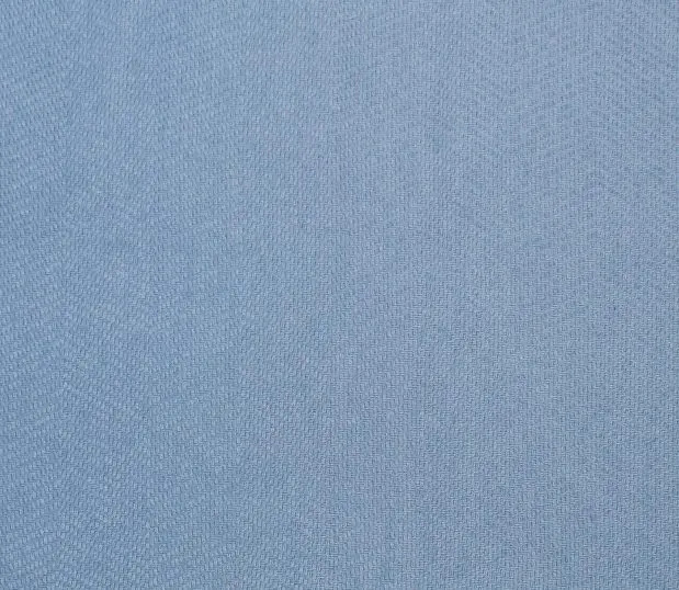 Detail of Chenille Herringbone Bedspread in Slate Blue.