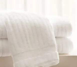This image is of the Luxury Stripe Towel and wash towel