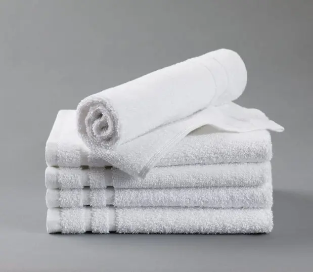 The VersaTowel is a multiuse towel. Shown in this picture are 4 hand/wash towels and the bath mat.