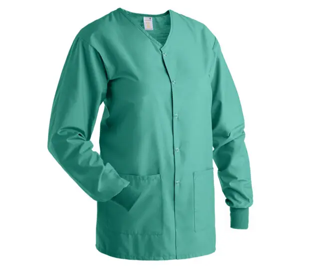 Color swatch of our Standard Classic Unisex Warm Up Jacket shown in Jade.