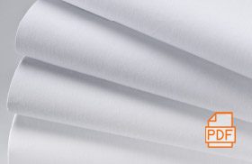 Stack of Centima sheets with a superimposed PDF icon that links to a brochure about Centima.