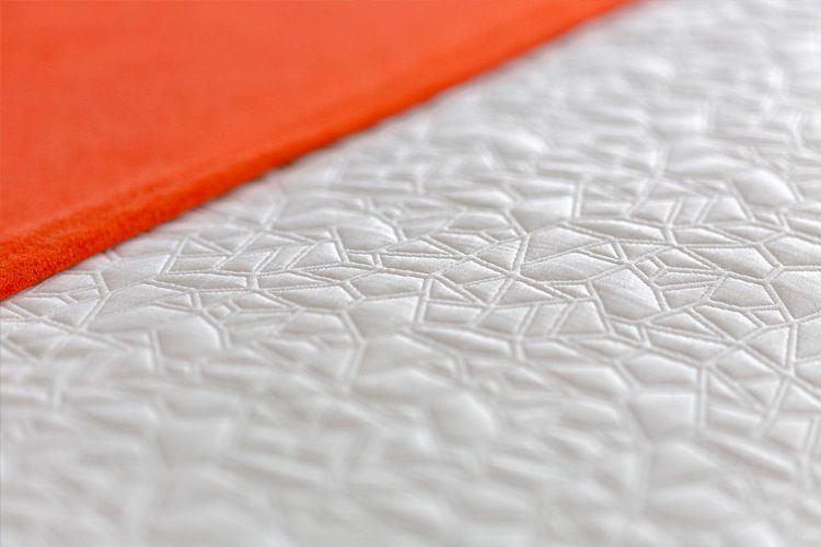 Custom Top of Bed: Icebreaker Top Cover. Icebreaker is random triangular pattern.