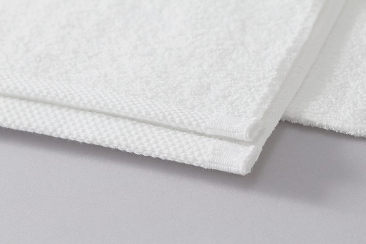 This is a detail image of a white ForeverSoft Terry Towel.