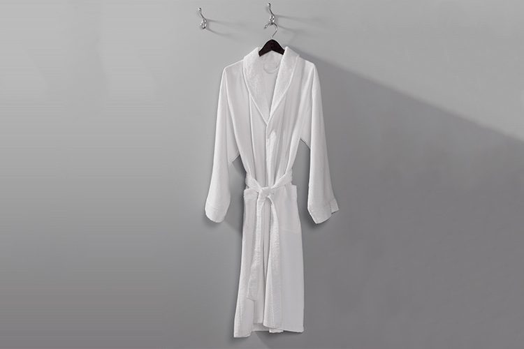 An image of a Honeycomb Bath Robe on a hanger.