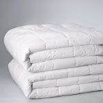 A folded interloft blanket.