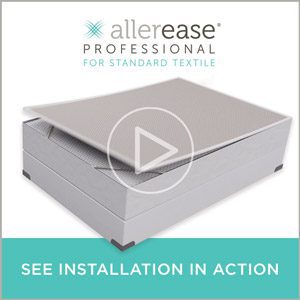 Graphic indicating that this is link to view a video on installing AllerEase® professional.