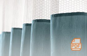 A detail shot of Cubical curtains.
