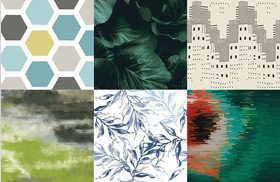 Image shows a variety of Wallcoverings that we offer.