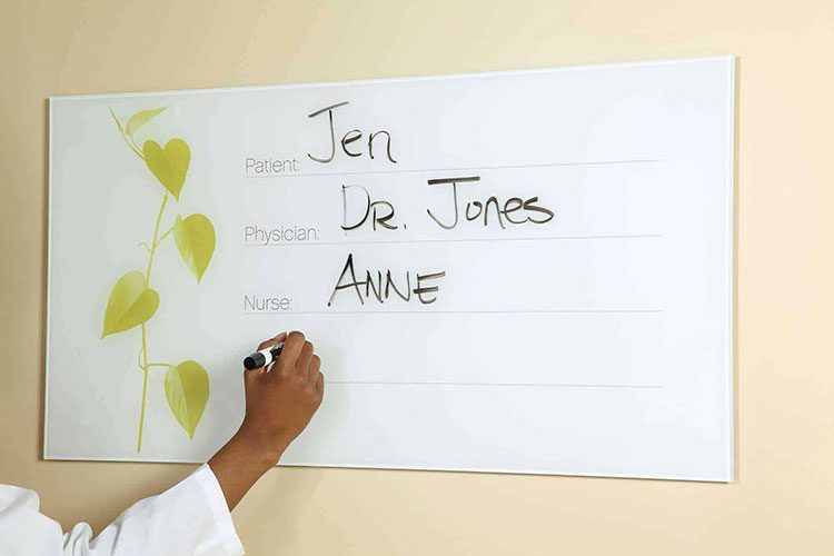 Image is of a Clarus Board with a hand writing on the board.