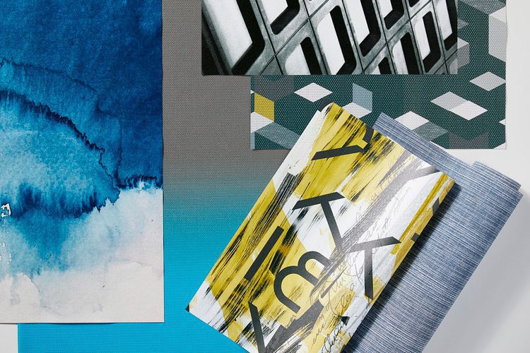 A collage of designs available for custom printing on a variety of products.