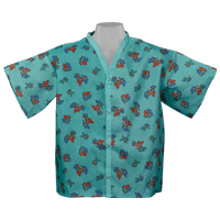 These pediatric pajamas feature the happy hound print.