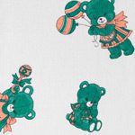 A cute baby receiving blanket featuring green teddy bears.