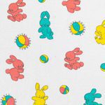 A cute baby receiving blanket featuring bunnnies.