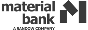 Logo for Material Bank a Sandow Company