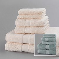 stack of colored towels in various sizes