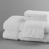 Stack of white eurotouch towels