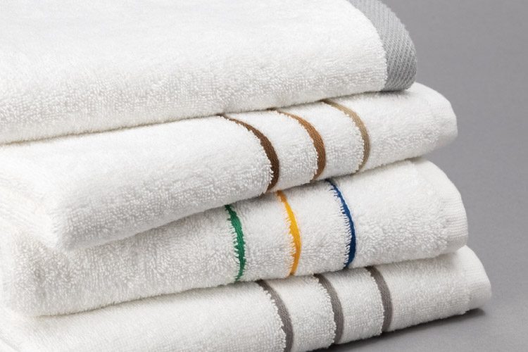 stack of colorful fitness towels