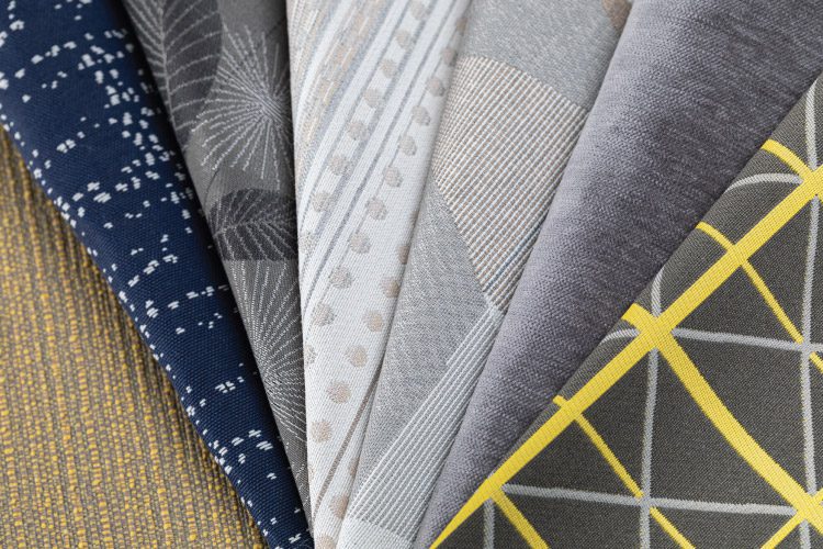 selection of various healthcare upholstery fabrics