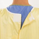 Detail of back closure on Easy Release Isolation Gown