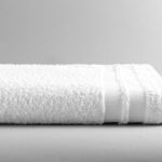 A single towel with double cam border.