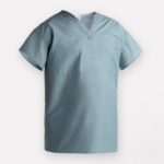 Floating image of a classic scrubs top. Standard Textile offers hospital scrubs in a wide variety of sizes and colors.
