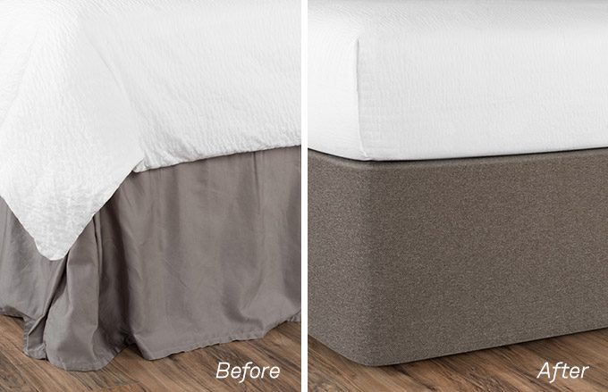 Wrap Around Bed Skirt - Circa Bed Wrap  Modern Bed Skirt Alternative -  Standard Textile Home