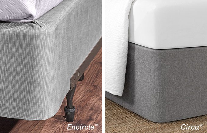 Bedskirt Alternative: Comparison of Encircle Box Spring Cover and Circa Bed Wrap