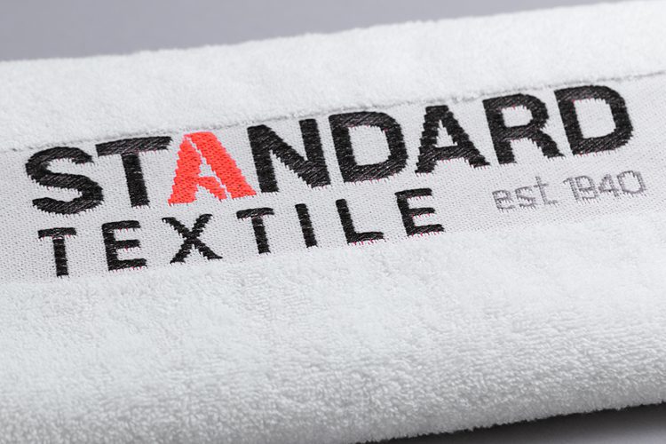 Standard Textile Towel with logo woven into the towel