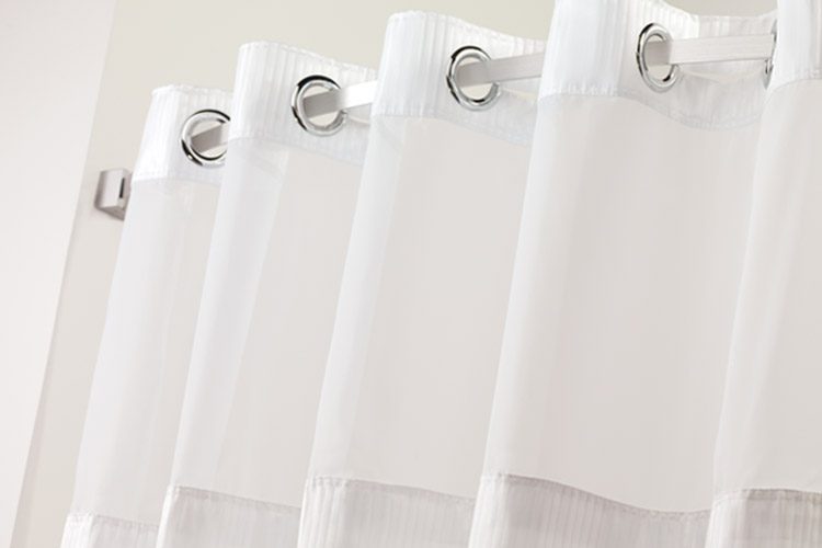 This revolutionary shower curtain is designed to inhibit the growth of odor- and stain-causing bacteria, fungus, algae, and mold on contact. 