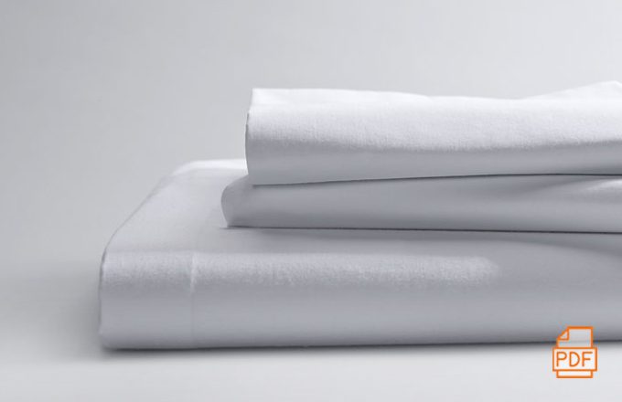 Stack of white sheets for government hospitals on White background