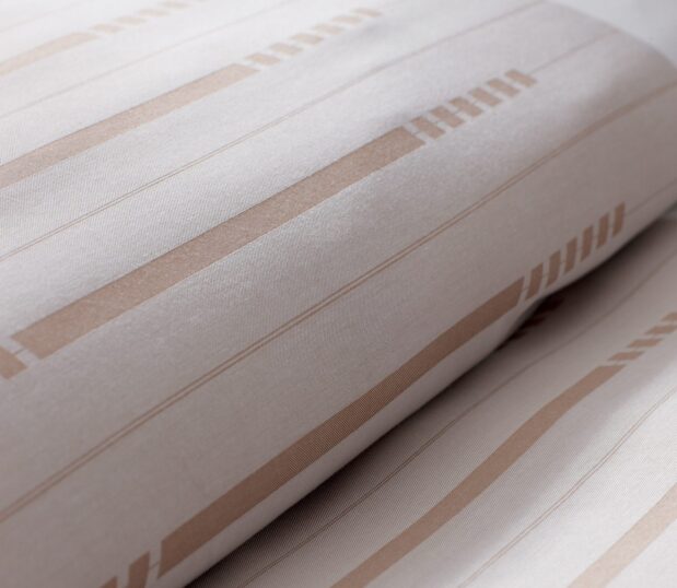 Detail of the Concerto Duvet Cover featuring the rhythmic graphic composition.