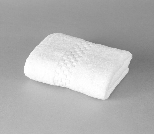These checkerboard wash towels offer a uniquely patterned design that stands out from other, plain terry options.