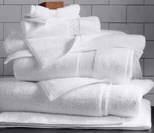 Standard Textile - Plush Towels (Lynova), White, Bath Towel - Set of 2