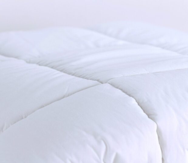 Image shows a detail shot of the lofty Elevations comforter