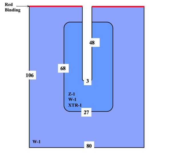 Ortho Split Drapes are reusable surgical drapes designed to perfectly support orthopedic and vascular procedures. A 3x48 split provides contoured protection. Image shows a drawing of an ortho split drape.