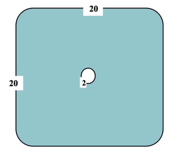 Illustration of the Universal StanGuard Surgical Drape. These surgical drapes are small, reusable drapes ideal for removal of moles and warts, circumcision, eye or ear surgery, and insertion of arterial lines.