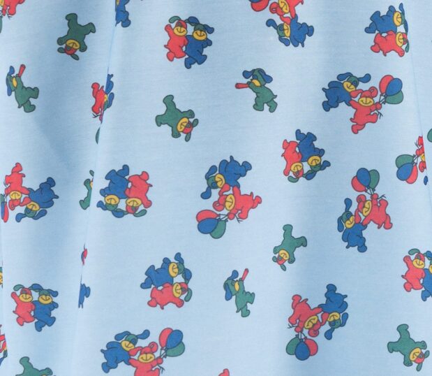 Pediatric Pajama Pant fabric swatch in Happy Hound in the color Blue.