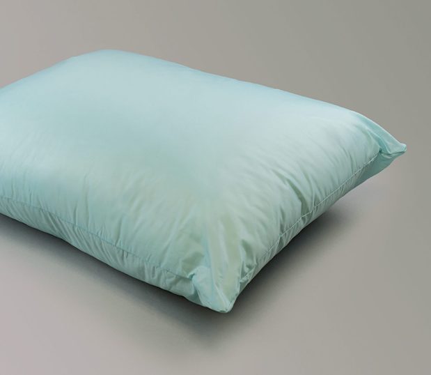 The Caron II hospital pillow features antimicrobial ticking and fill. It is our plushest pillow for healthcare and available in blue.