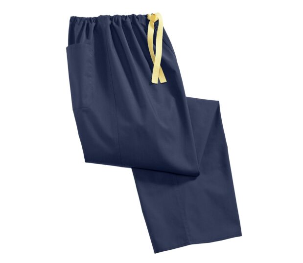 Unisex Softweave® Scrub Pants silo in Navy.