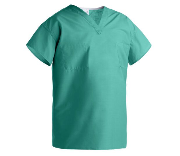 Color swatch of our Standard Classic Unisex Scrub Shirt shown in Jade.