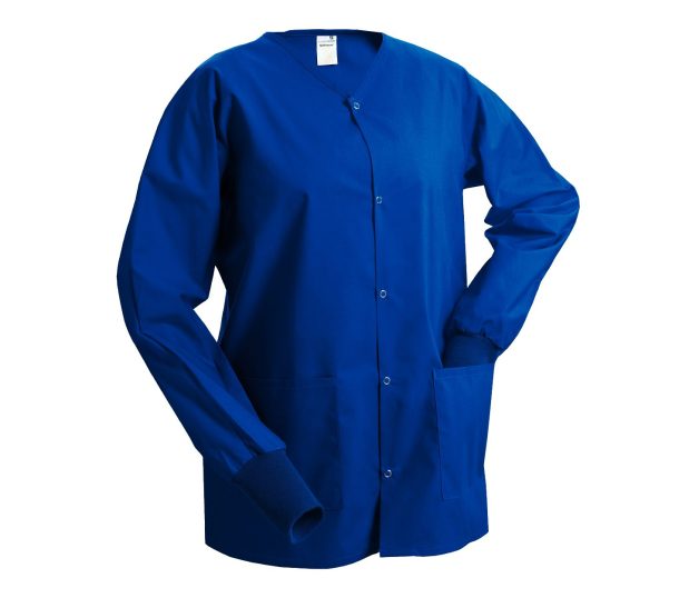 Unisex Softweave® Unisex Warm-Up Jacket silo in Cobalt.