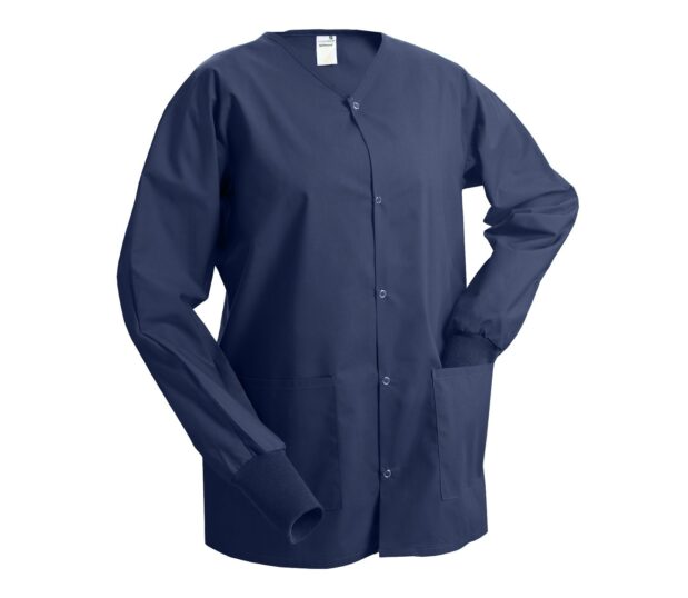 Unisex Softweave® Unisex Warm-Up Jacket silo in Navy.