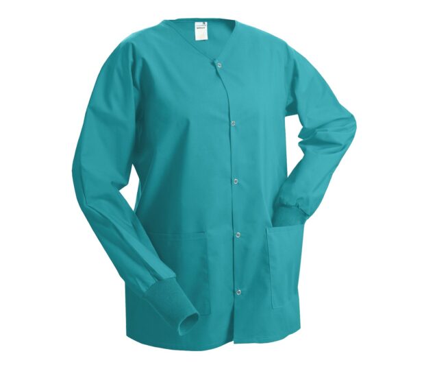 Unisex Softweave® Unisex Warm-Up Jacket silo in Teal.