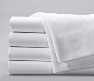Stack of Centima sheeting, no iron sheets. These white sheets are also stain resistant.