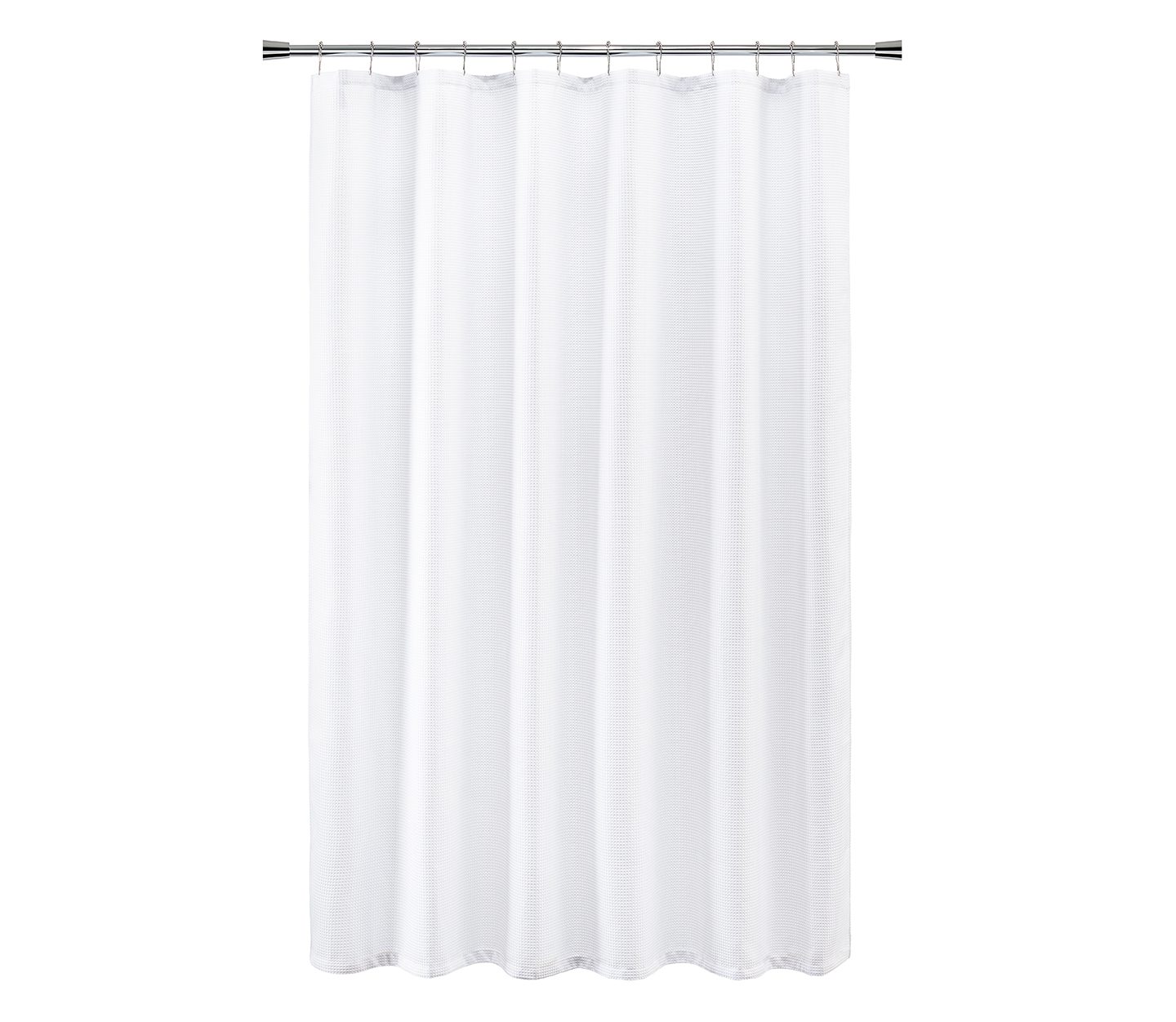 JOOCAR Tile Shower Curtain with Hooks White Bricks Block Surface