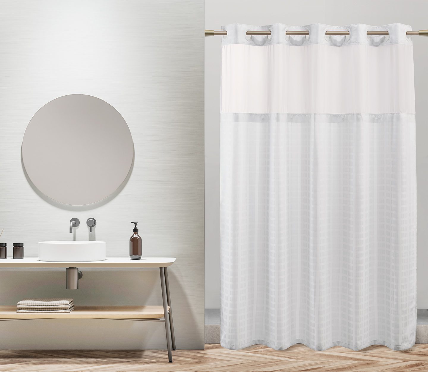 Hook Free Shower Curtains Standard Textile