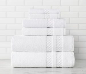 White Classic White classic Luxury Hand Towels for Bathroom-Hotel