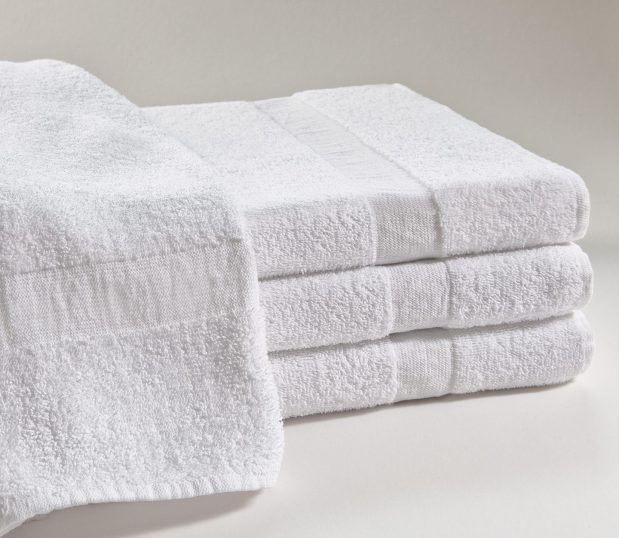 This is a stack of our Double Duty Terry towels. They are so named because they are tough, durable towels are built to last while the high cotton ratio gives them a soft hand feel.